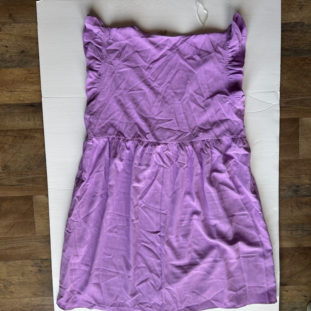 Umgee Babydoll Dress Ruffle Cap Sleeve Medium Purple Women‎ - Picture 4 of 4